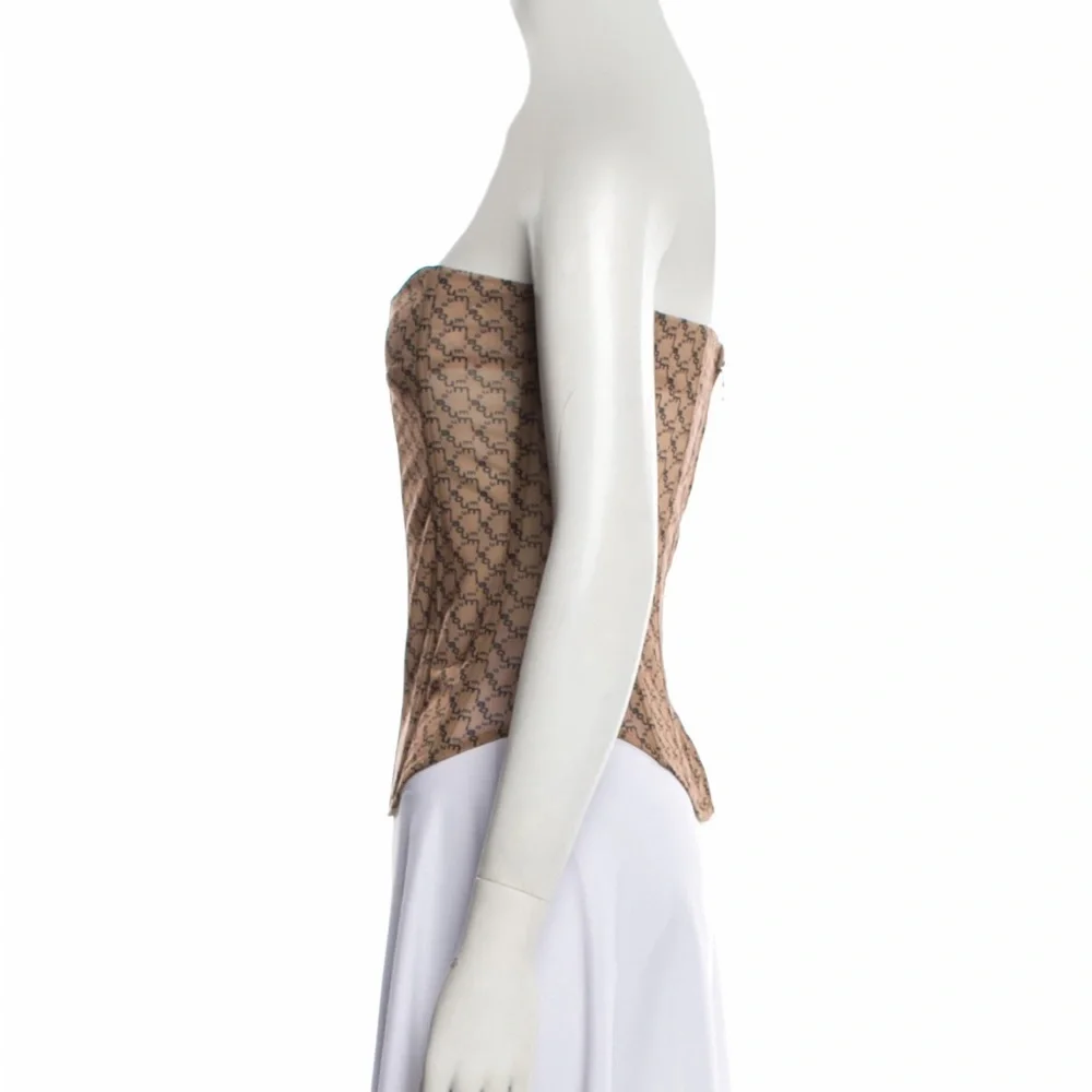 MIAOU Printed Strapless Bustier Top NWT - Picture 2 of 3
